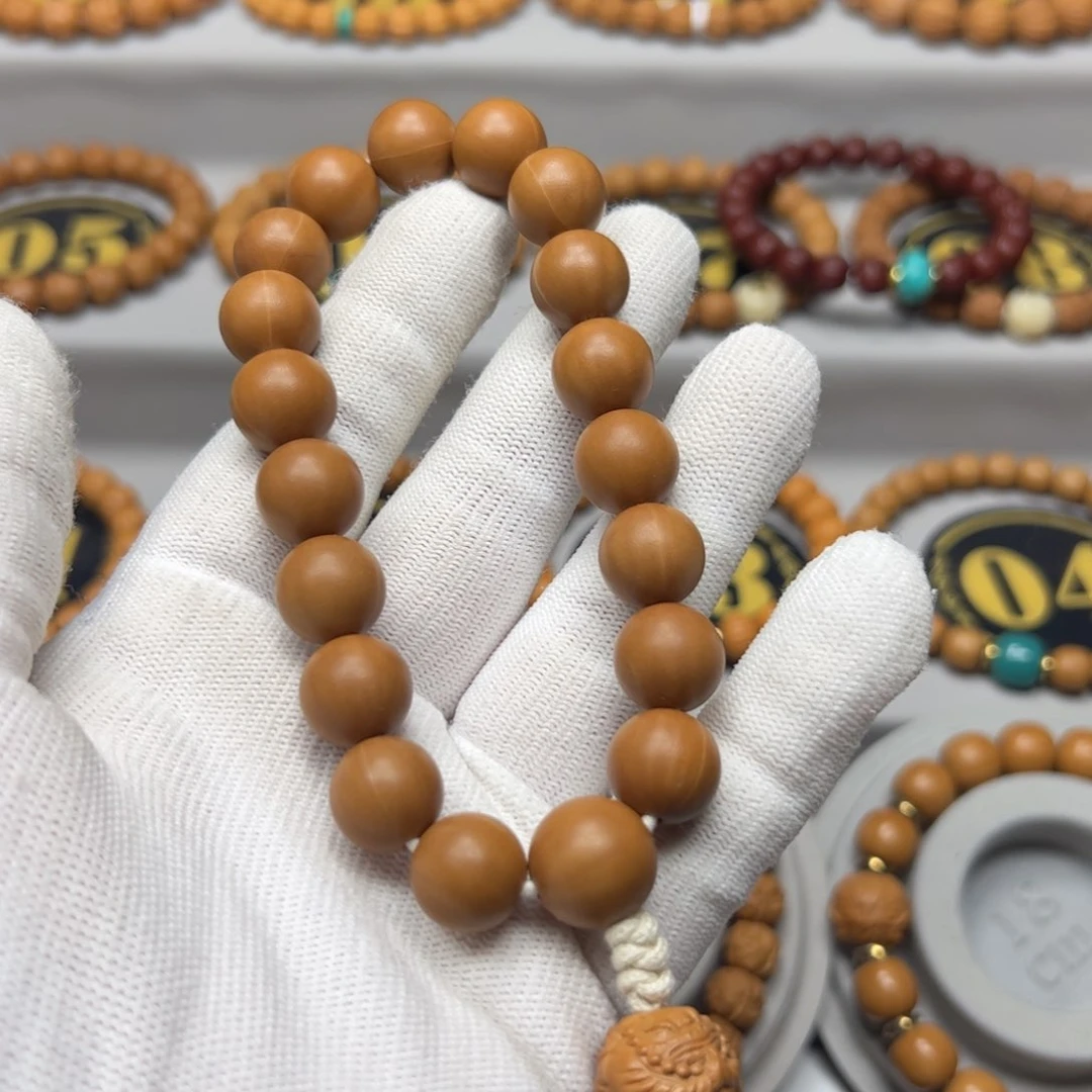 猴头核桃手串清库存 哑光原色老型手持 12.8