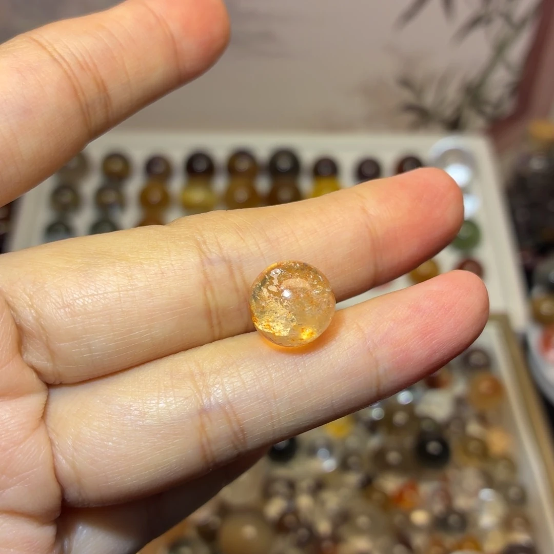 水晶手串未镶嵌11mm胶花单珠