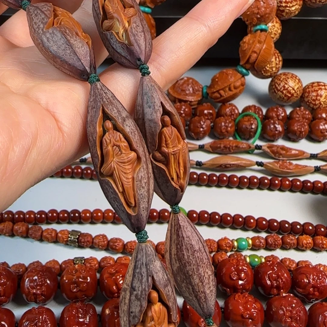 手串/手链橄榄核紫皮镂空无相佛14尺寸