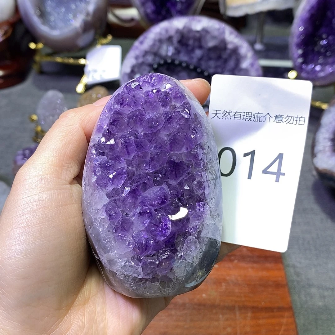 未镶嵌紫晶珠宝半成品