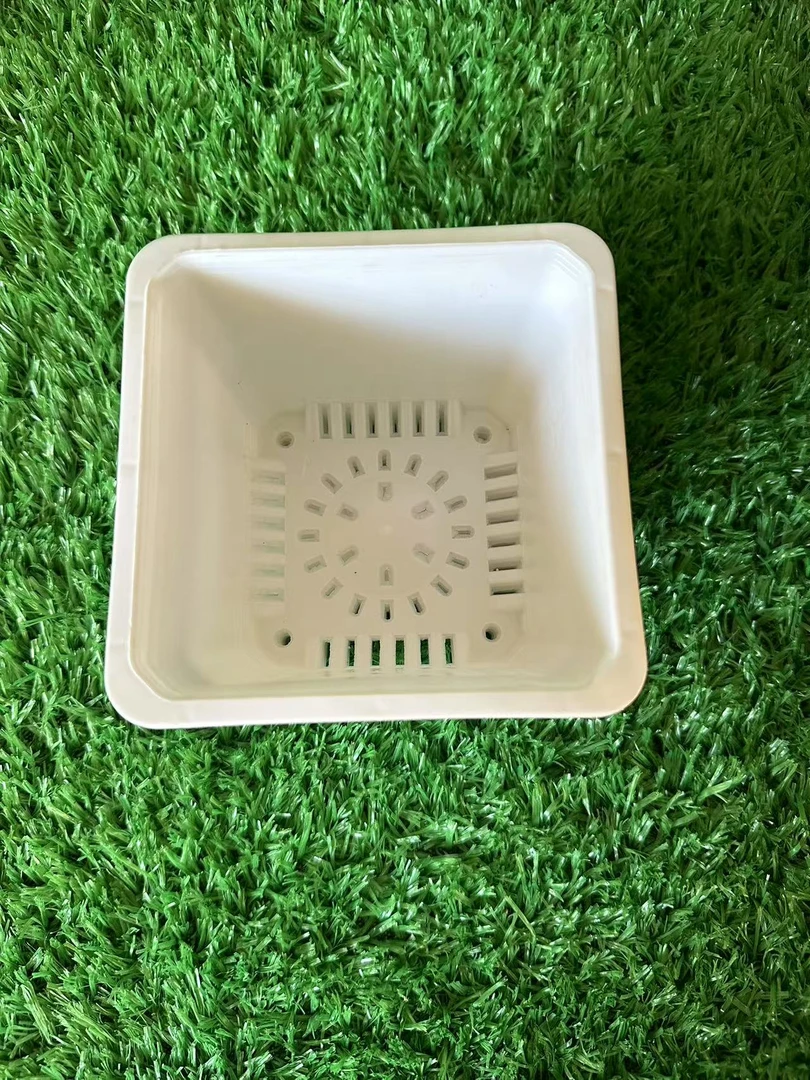 140白方  多肉景天花盆绿植透气耐用口13.5厘米，高10厘米