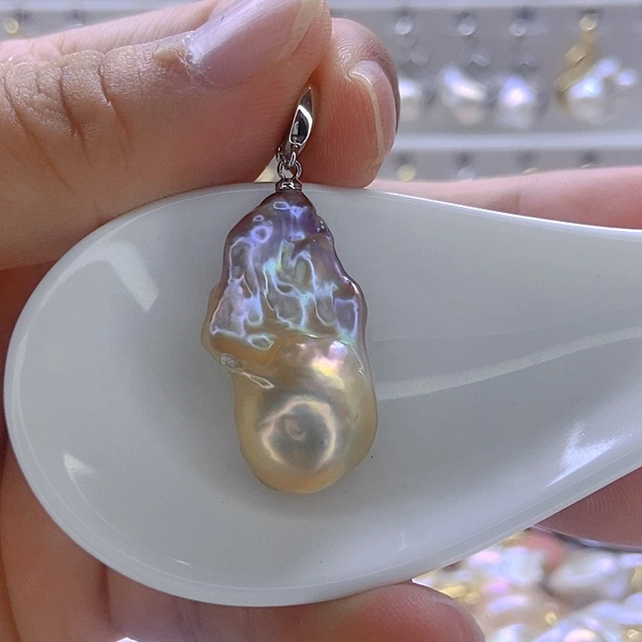 颈饰淡水珍珠银S925镶嵌3