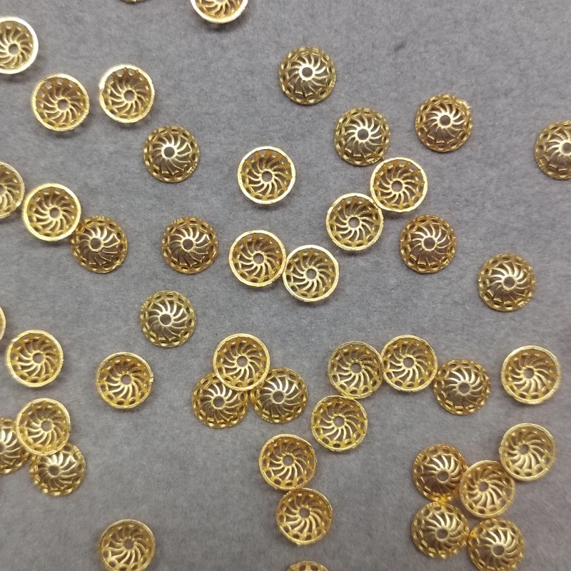 925银银制品 【发2个】8*2MM A款镂空花托隔片PJ484