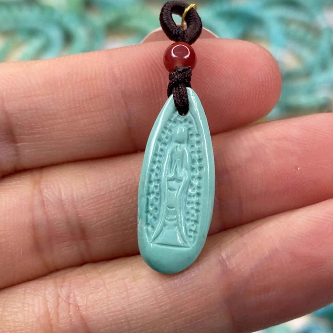 绿松石未镶嵌挂件