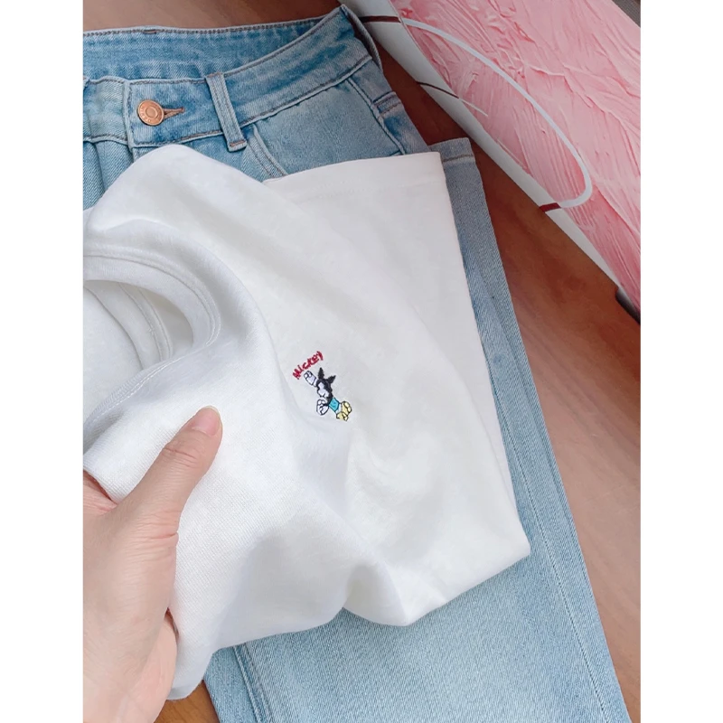 【米老鼠刺绣T】韩系休闲卡通减龄短袖T恤