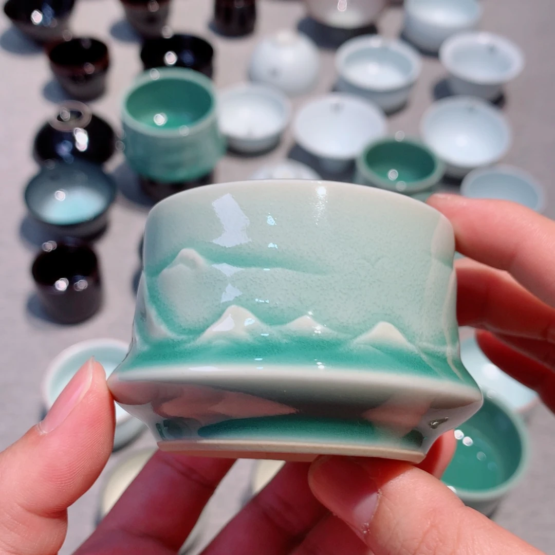 彪***~龙泉青瓷茶具杯子