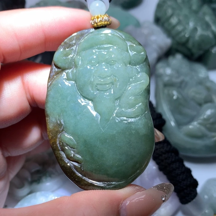 翡翠未镶嵌颈饰保真天然A货翡翠