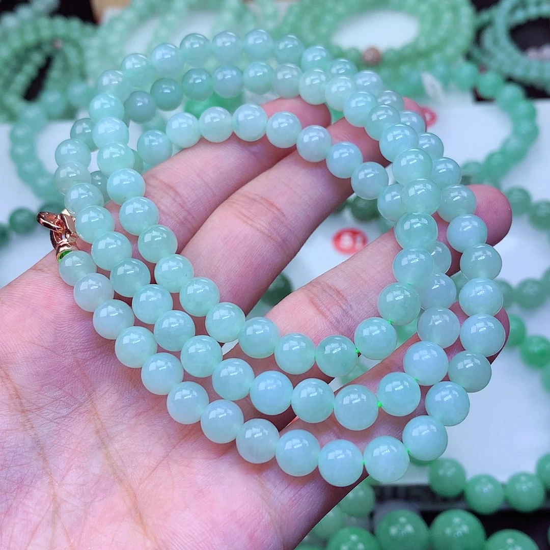 翡翠未镶嵌毛衣链