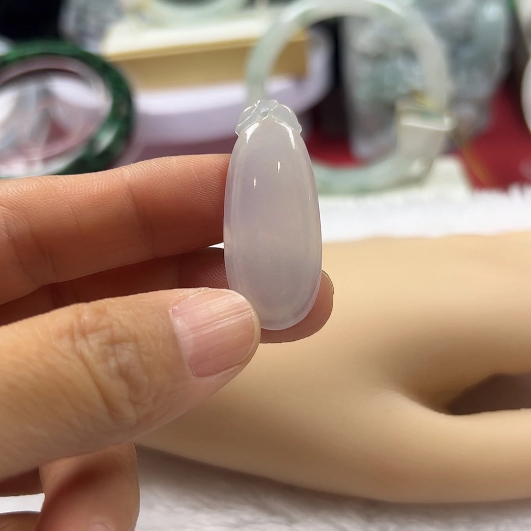 颈饰未镶嵌翡翠缅甸天然A货翡翠福瓜吊坠