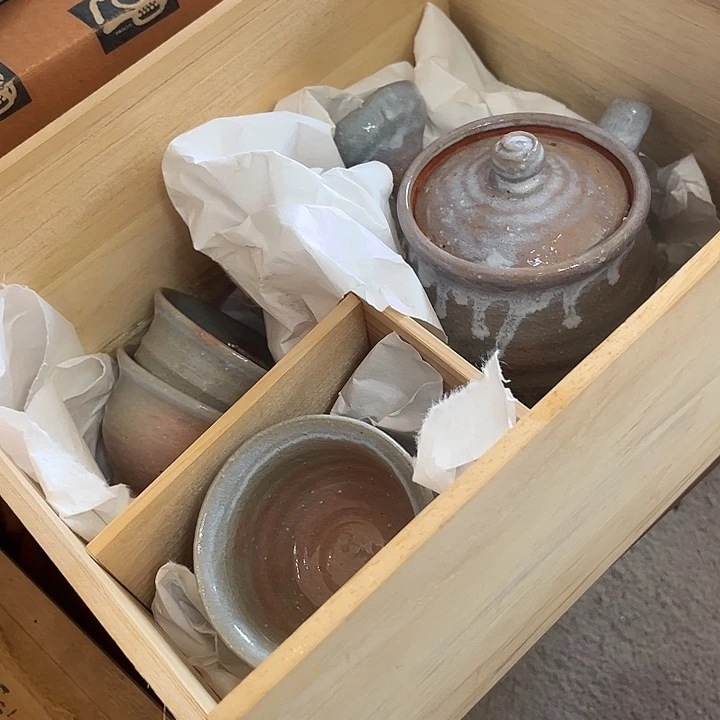 蜜安罐瓷香炉锡茶则