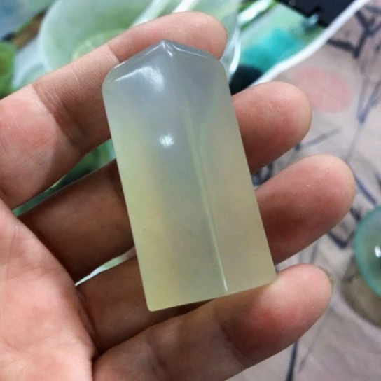 岫玉印章未镶嵌普***斯