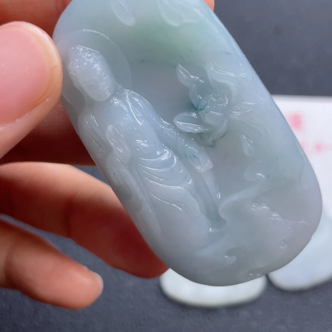 定制翡翠未镶嵌翡翠吊坠