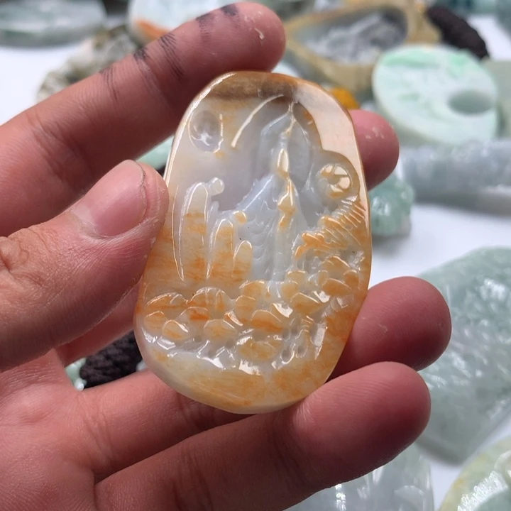 颈饰未镶嵌翡翠保真天然a货翡翠