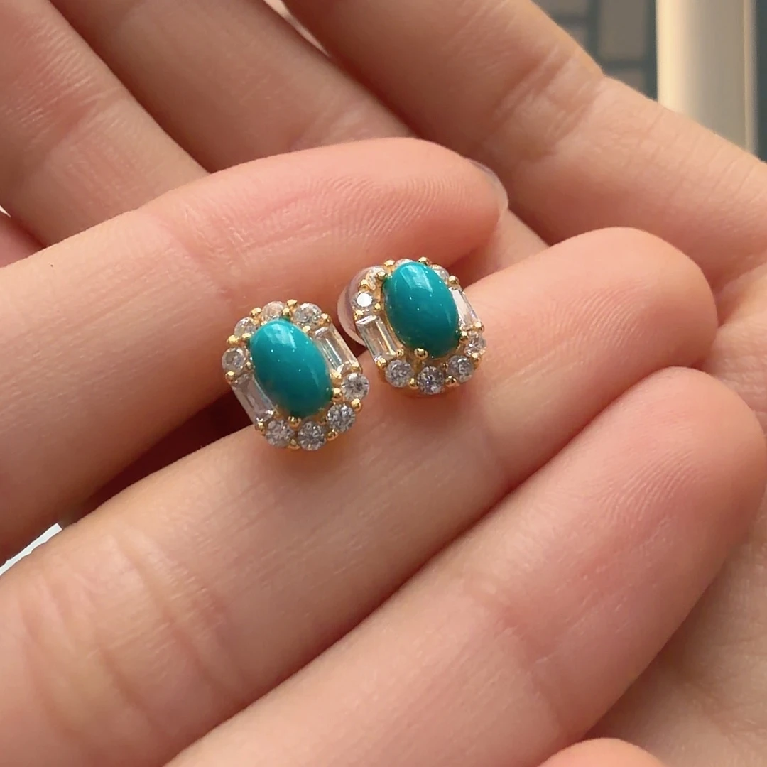 绿松石银S925镶嵌颈饰