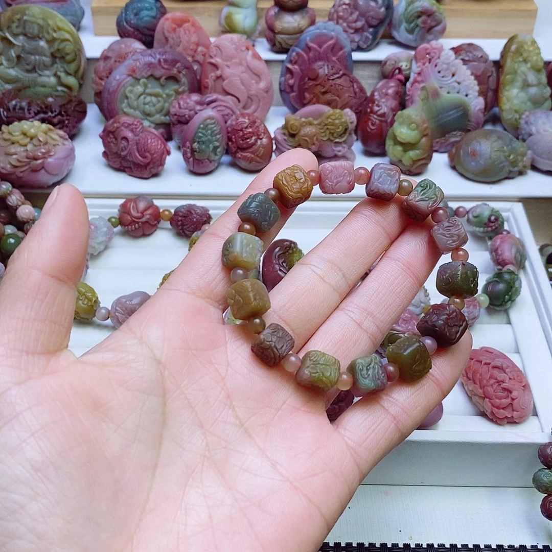 玛瑙/玉髓盐源玛瑙手链未镶嵌