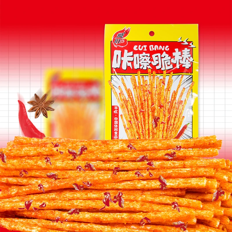 飞旺咔嚓脆棒辣条香辣味非油炸面筋制品解馋小零食休闲食品小吃