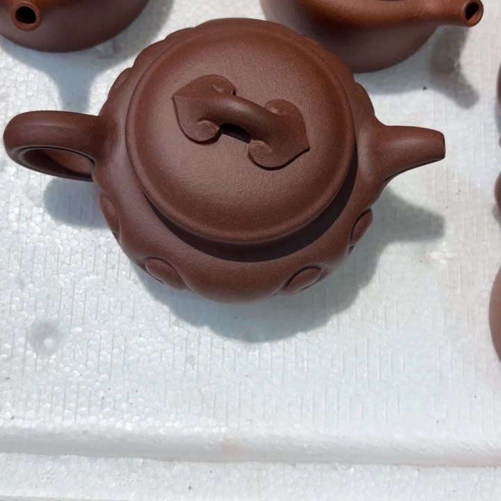 紫砂茶壶紫泥仿古如意300cc