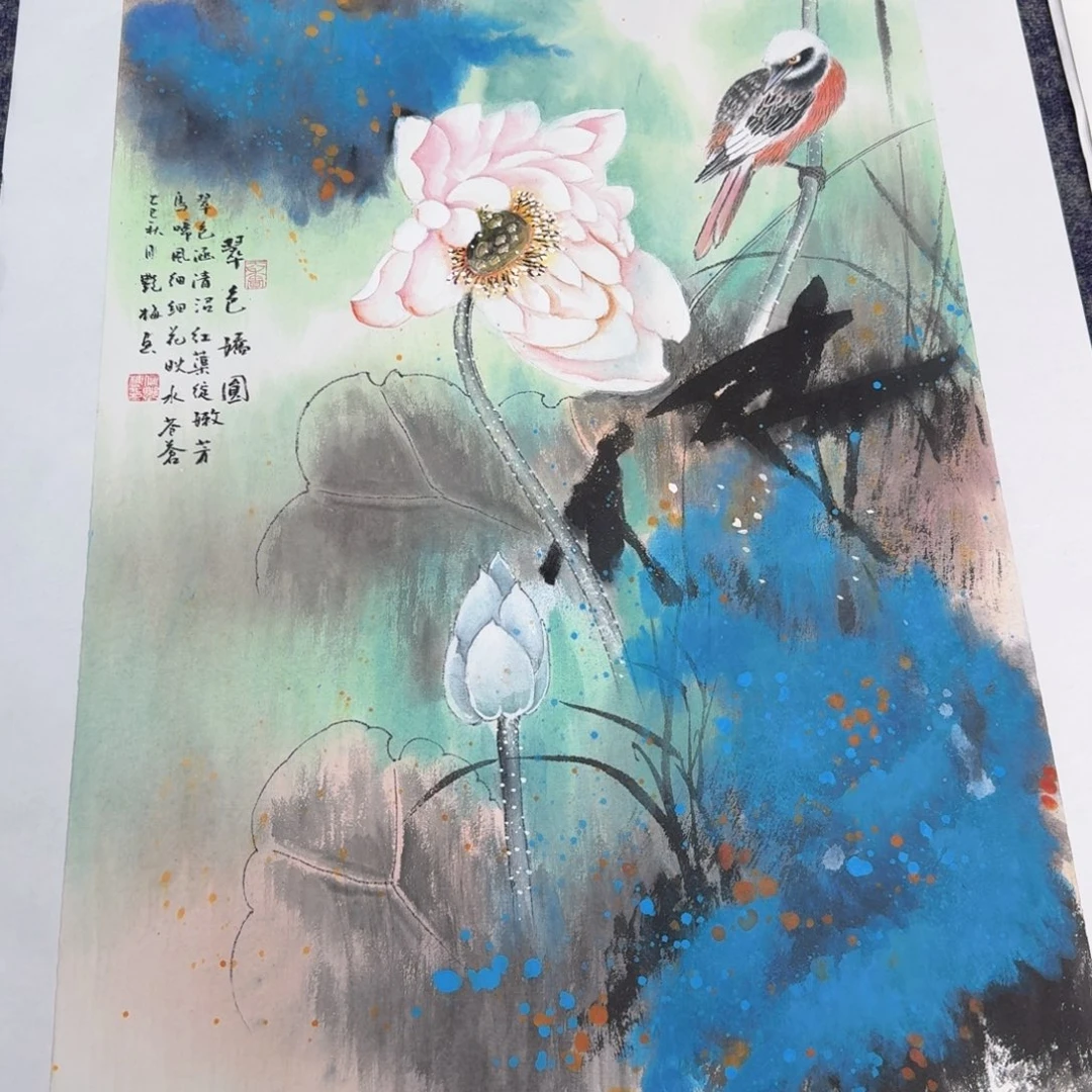 国画国画作品山水花鸟纯手绘