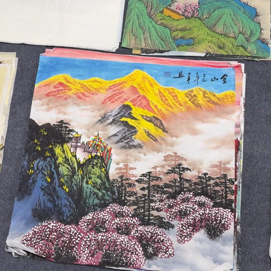 国画68×68金山手绘画画画