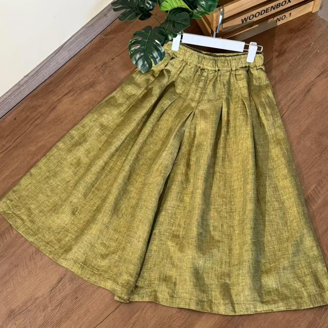 【云目悠悠】春夏新款纯亚麻水洗百搭原创宽松短裤-2025191