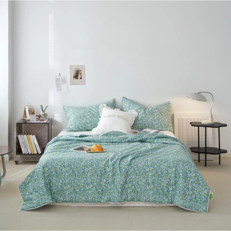 【超级红】亚丁绿 全棉印花夏被