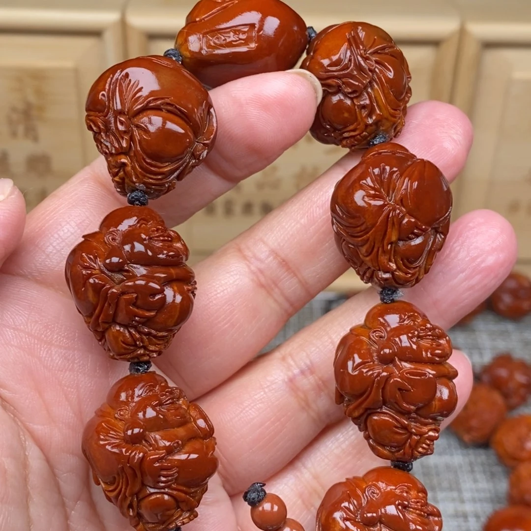 清***人橄榄核吊坠米勒23