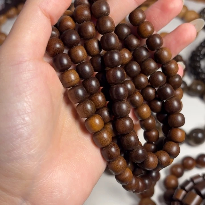 正***道檀香木910多圈108颗老山檀黑肉奶香奶甜