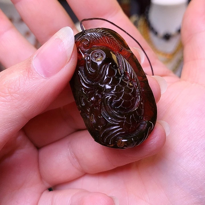 琥珀未镶嵌裸石抚顺琥珀-199