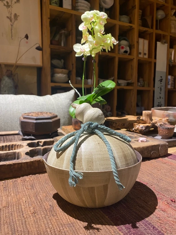【雅柯茶缘】手工柴烧 粉引 葫芦砂锅 800cc