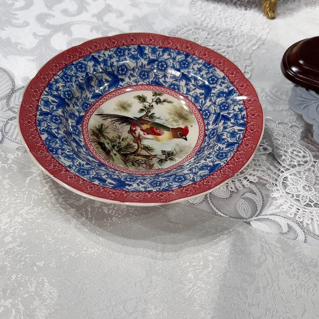 陶瓷0311福利红金雀餐盘
