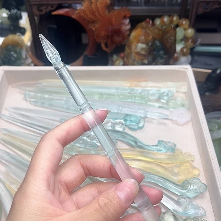 蛇纹石玉未镶嵌发簪