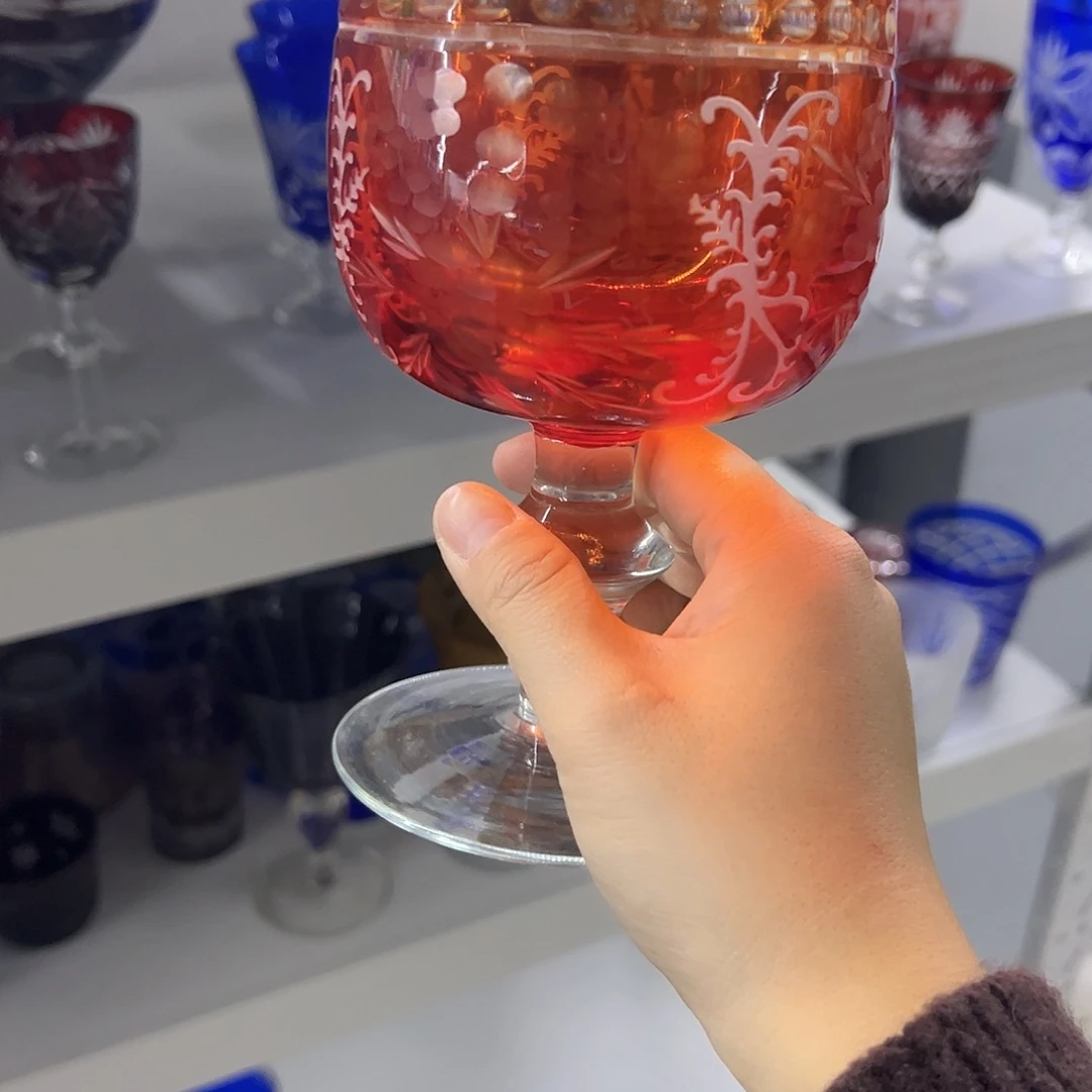 平底款水晶玻璃微瑕一个