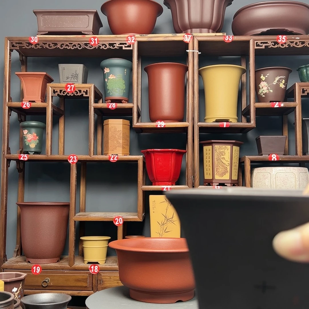 紫砂花盆崂****园大红袍花盆