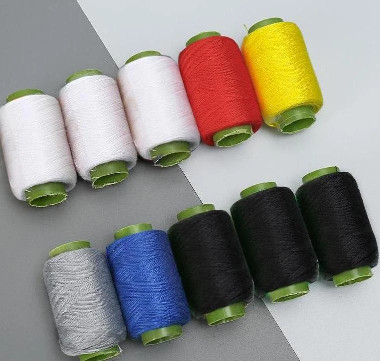 【3卷黑3卷白4卷彩】缝纫线缝衣服细线小卷黑白色彩色手工涤纶线团