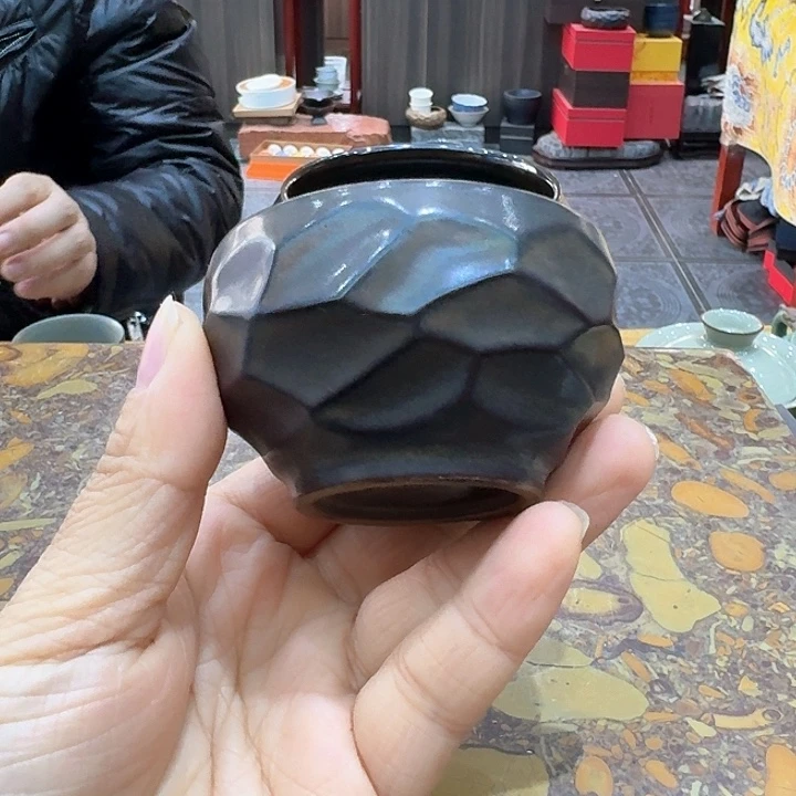 切面杯一个，陶烧。。。