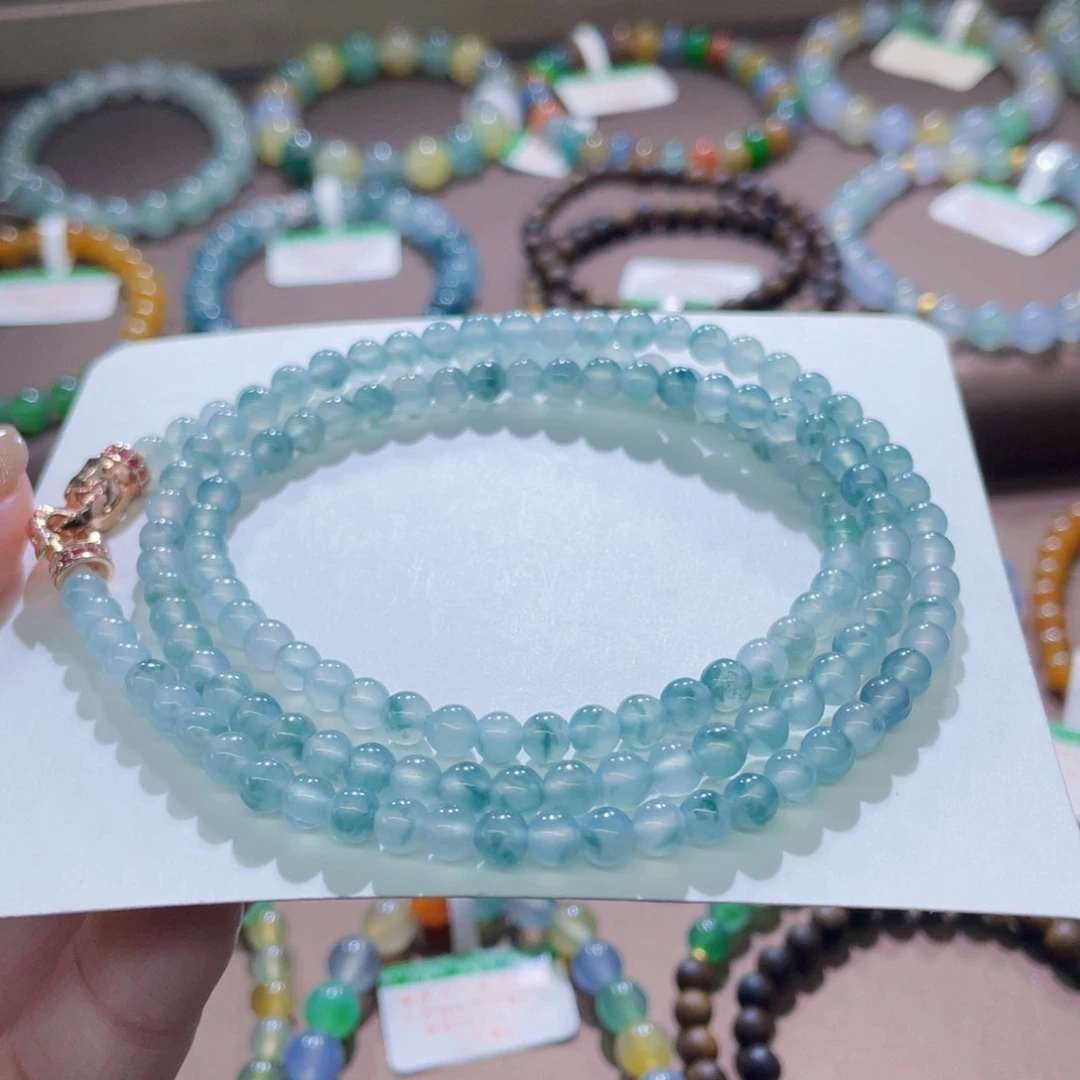 未镶嵌手链翡翠冰飘卡4+