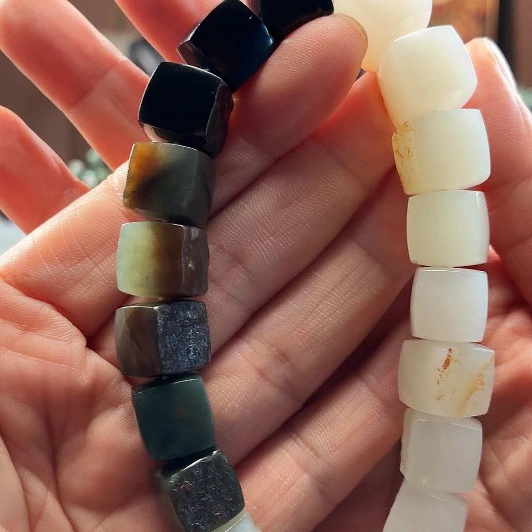 用***7和田玉未镶嵌手链新疆和田玉多宝