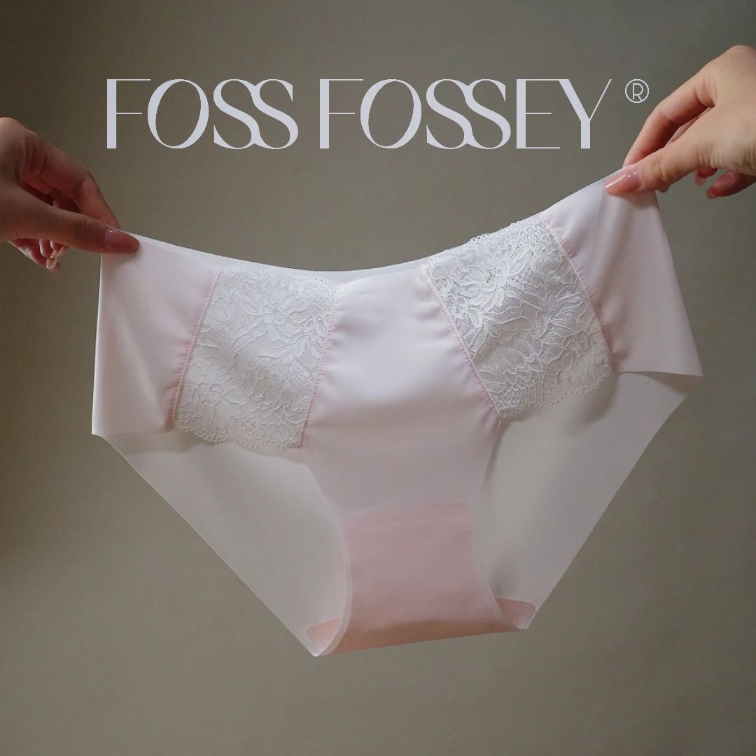 「F」粉黛心事*丝滑纯欲三角裤无痕一片式性感蕾丝舒适