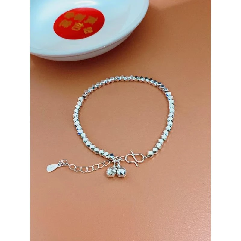 足银手链 碎银几两铃铛手链