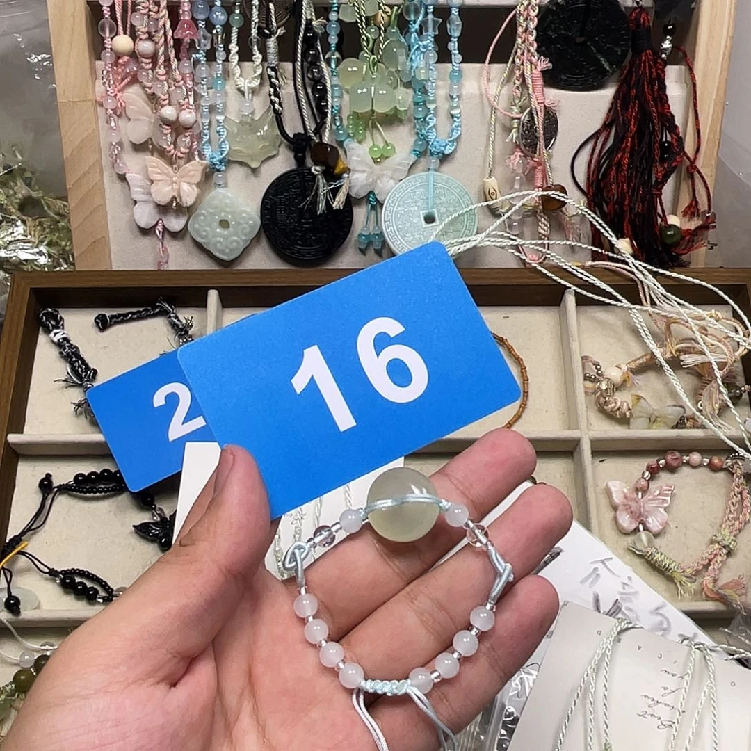 蛇纹石玉合金颈饰