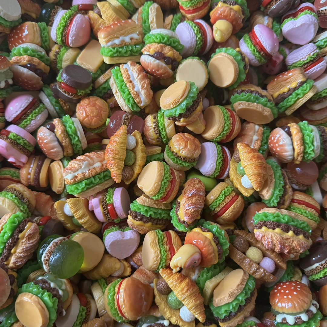 【泡芙定制-瑕疵汉堡混】diy树脂食玩