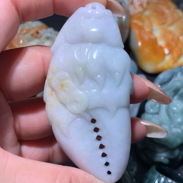 翡翠未镶嵌颈饰保真天然A货翡翠