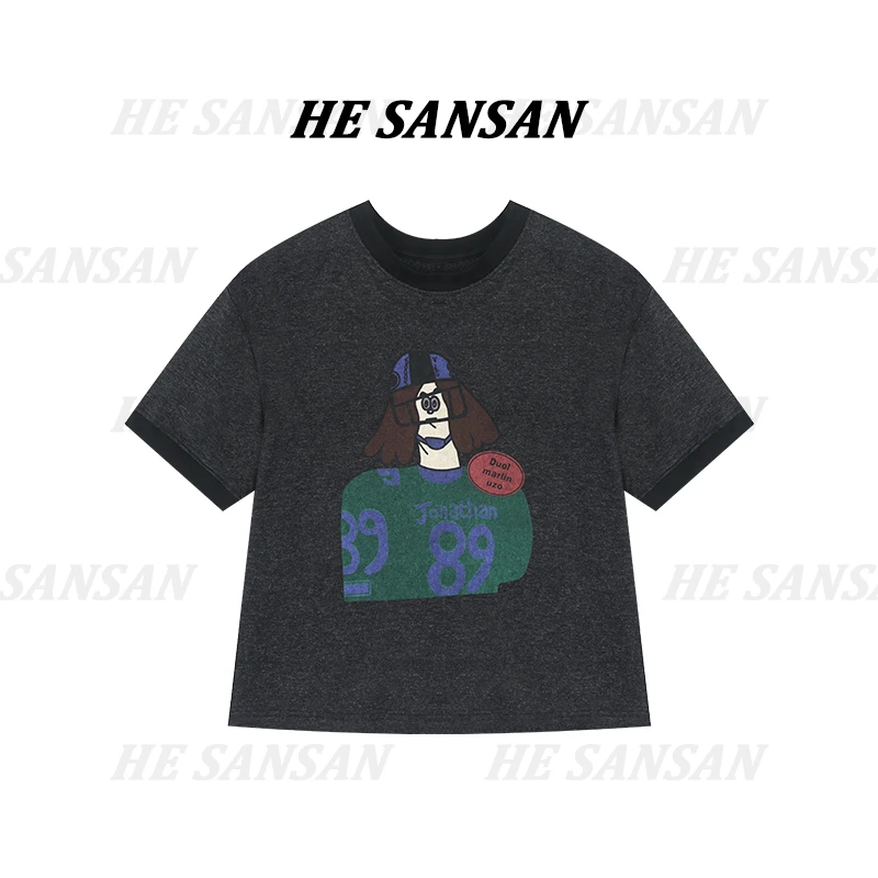 【SANSAN】轻奢百搭夏季短袖套头休闲气质上衣DY-1939