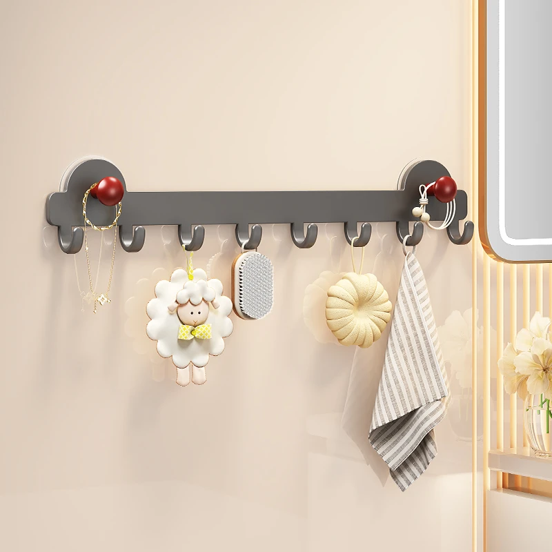 吸盘门后挂钩挂衣架免打孔强力承重壁挂收纳神器入户门粘钩置物架