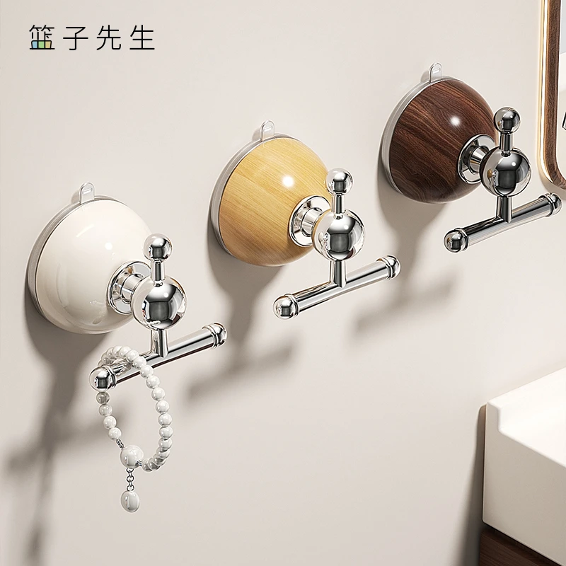 吸盘挂钩免打孔家用浴室墙壁真空挂勾卫生间壁挂强力承重无痕粘钩