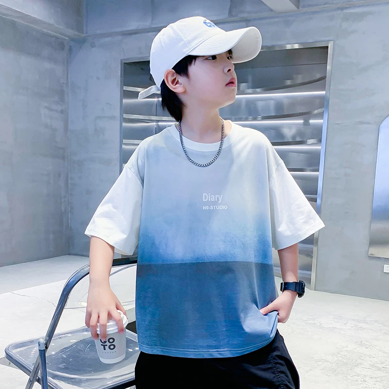 男童短袖中大童夏装柔软透气半袖童装新品t儿童洋气帅气T恤上衣