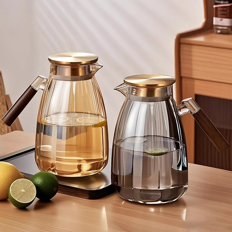 冷玻璃凉耐热大容量泡茶壶家用耐高温开凉水壶家用耐高温玻璃透明