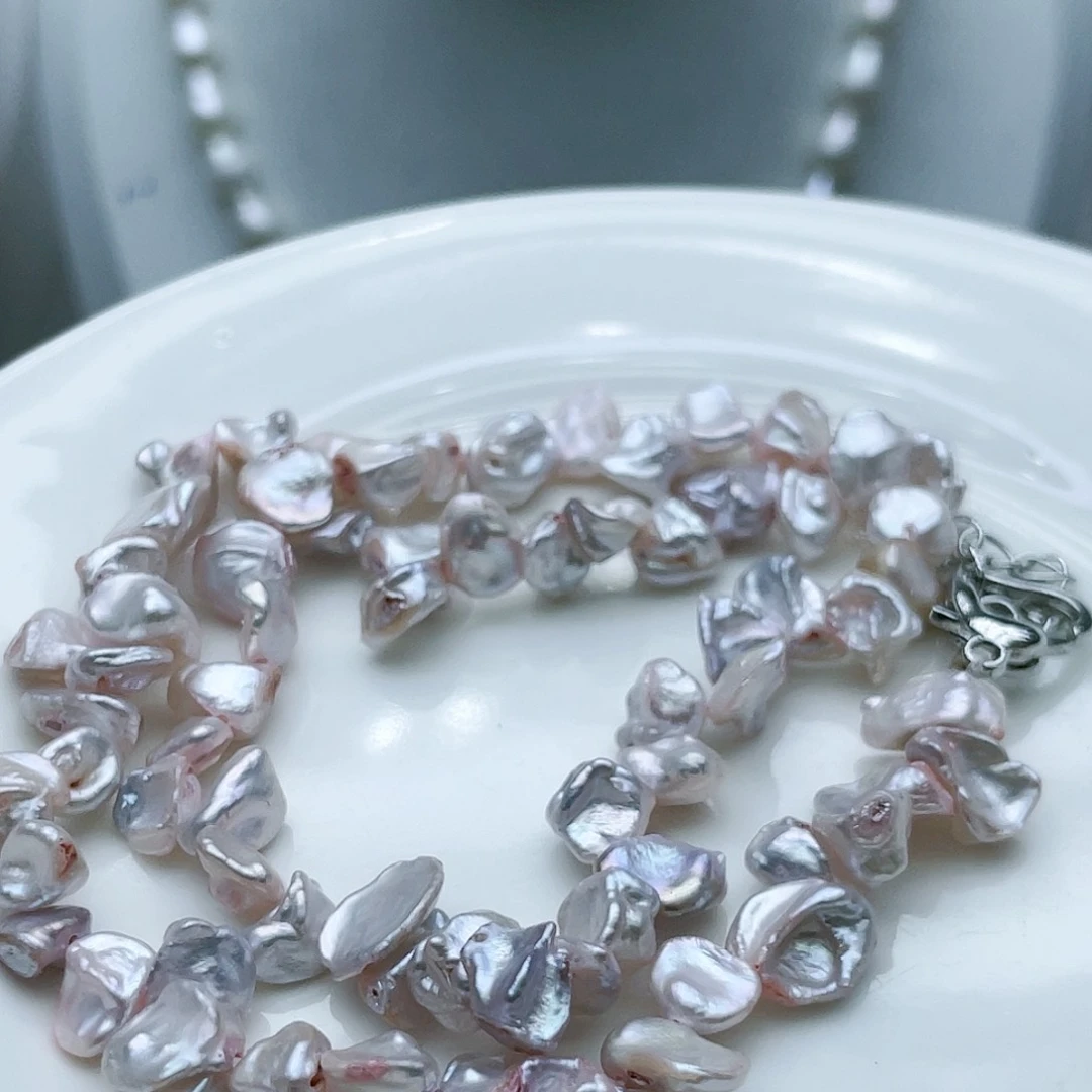 淡水珍珠颈饰钛钢