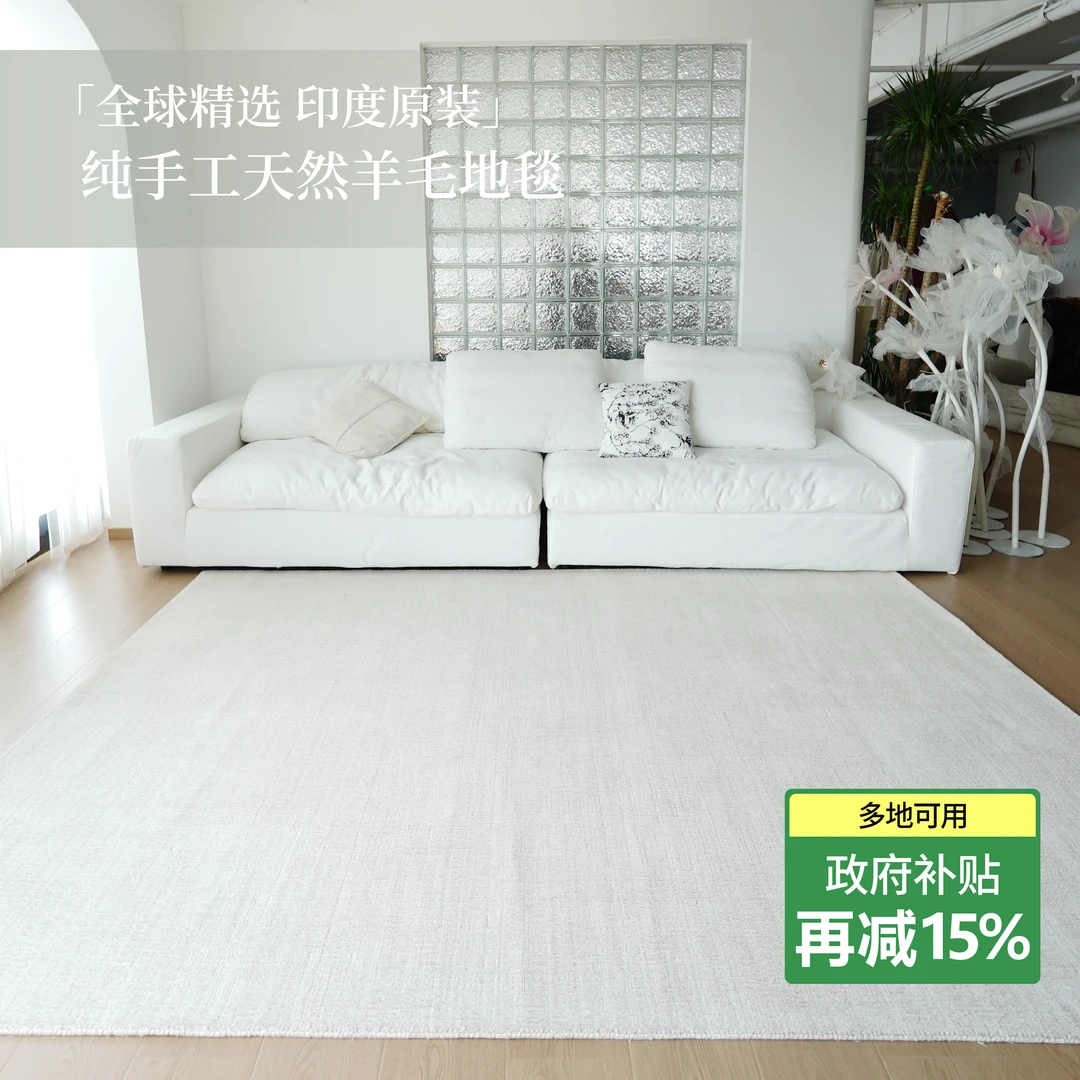 简月艾梵琳无胶地毯客厅防水地毯现代极简约轻奢茶几垫地毯床边毯