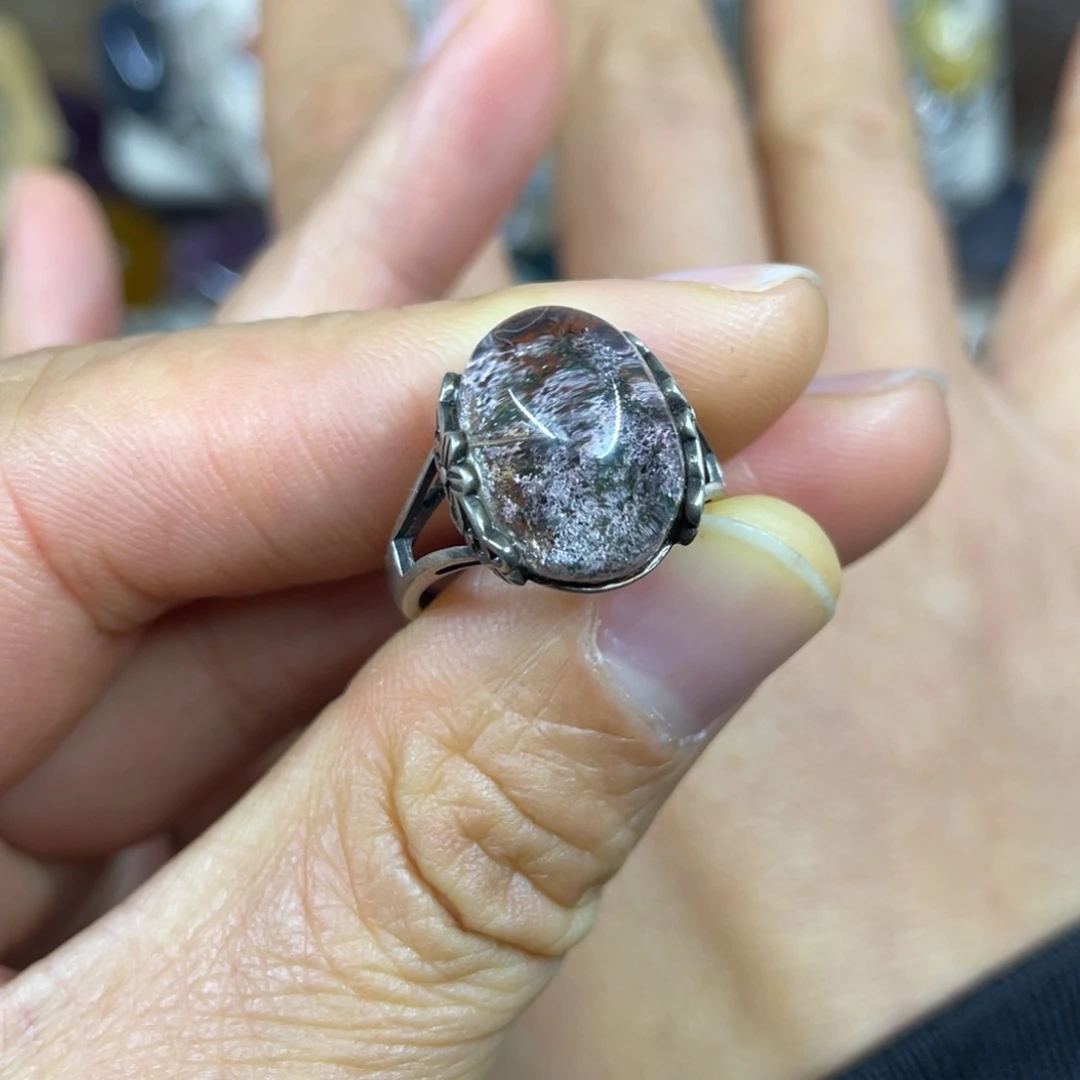 【闪购商品】银S925镶嵌珠宝半成品水晶戒指
